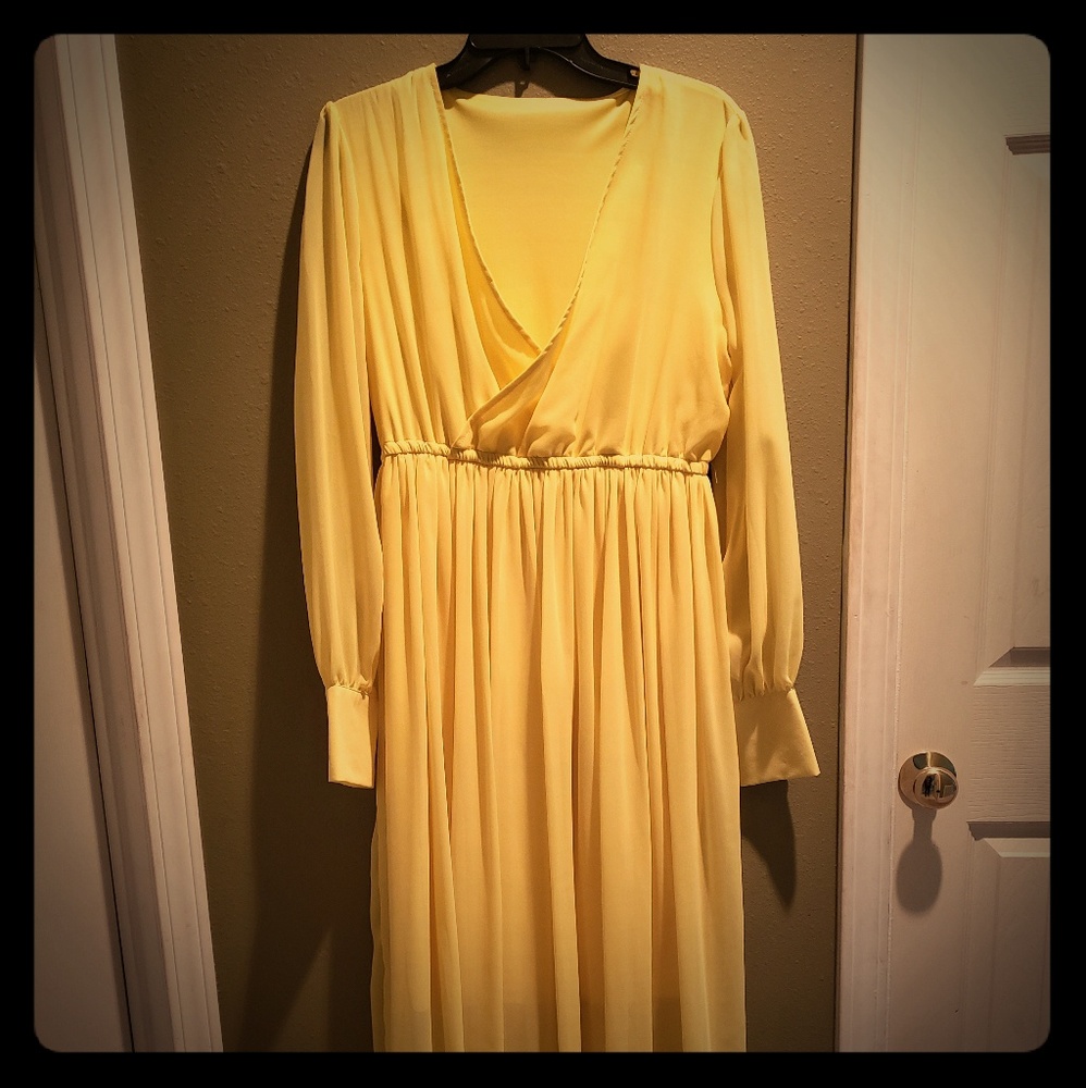 Yellow Chiffon Dress